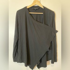 Pact Organic drape cardigan in black jersey size L